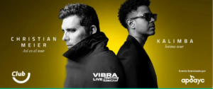 Póster oficial del concierto de Kalimba y Christian Meier en Trujillo