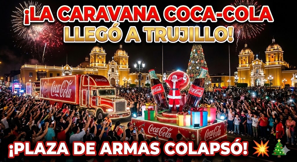 Descubre cómo se vivió la primera caravana coca cola trujillo. Un recorrido mágico desde la Piscina Olímpica hasta la Plaza de Armas. ¡Mira el vlog y los reviews!
