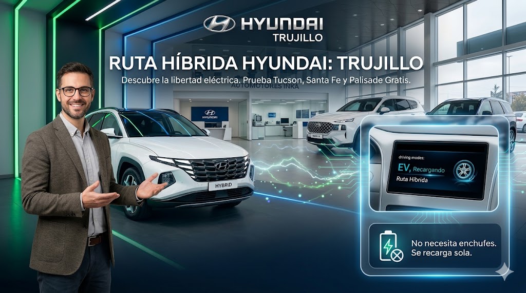 Descubre la increíble tecnología de los autos hibridos hyundai trujillo. Conoce la Tucson, Santa Fe y Palisade en Automotores Inka. ¡Maneja uno hoy!