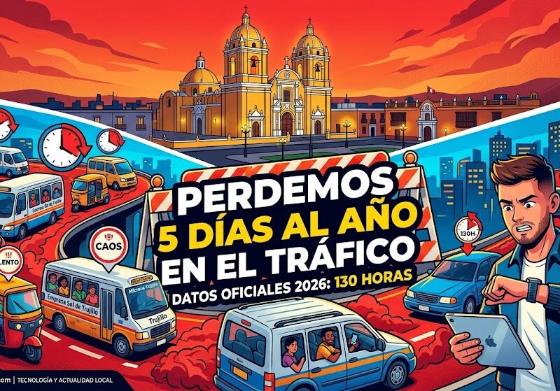 Descubre por qué el tráfico en Trujillo nos roba más de 100 horas al año. Cifras oficiales, cierres de avenidas